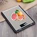 Produktbild KUAO Küchenwaage Digital 10kg Edelstahl Digitalwaage Schwarz Professionelle Elektronische Waage Touch Control mit LCD Display Tara Funktion Essenswaage Haushaltswaage mit 2 Batterien