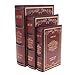 Tubayia 3 Stück Vintage Buch Aufbewahrungsbox Schmuckkasten für Bücherregal, Wohnzimmer, Café Dekoration (Rot)