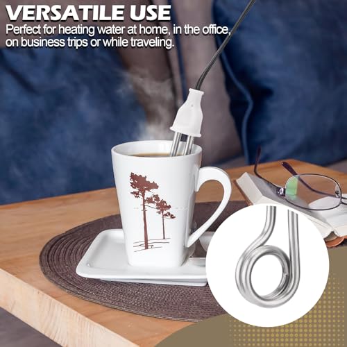 Accesorios de viaje para camping, calentador de inmersión de té con termómetro LCD, calentador de agua de inmersión portátil de 300 W, doble voltaje 120/240 V - imagen 4