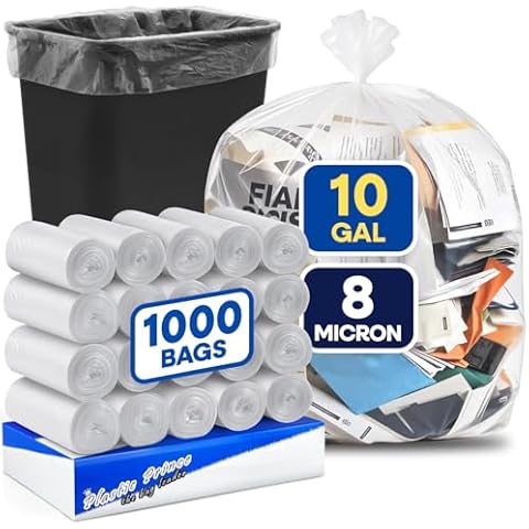 PLASTIC PRINCE 10 Gallon Trash Bags Cover
