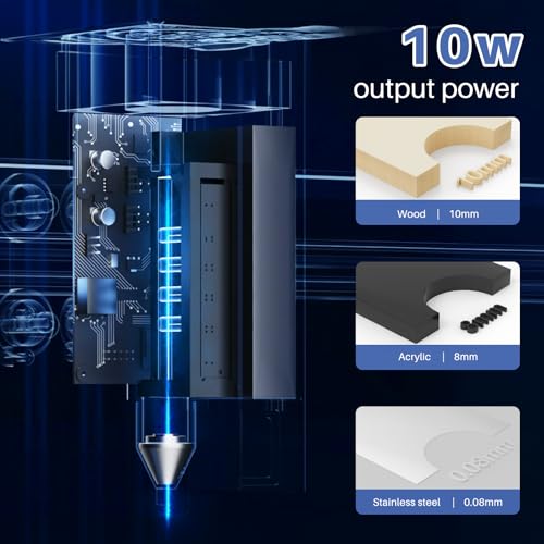 Roomark KY 10W Output Laser Engraver Machine, Laser Cutting Machine, Engraving Wood And Metal thumb #5
