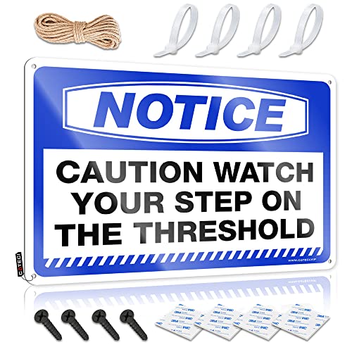 FLEZONITE ���B���e�[�W �o�[ ���� ���m�点 ���� Watch Your Step On The Threshold �u���L�Ŕ� �������낢 �L�b�`�� �u���L�Ŕ� �j ���A �Ŕ� ���� (20X30cm)