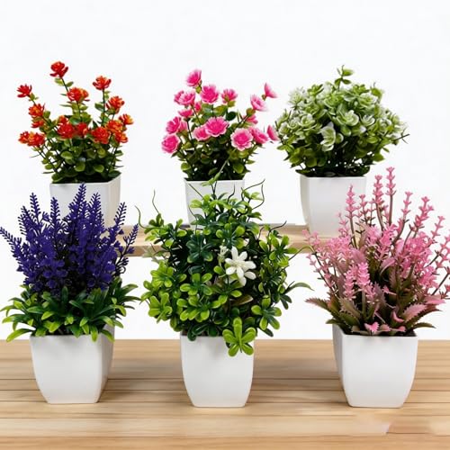 Catálogo para Comprar On-line Plantas y flores artificiales disponible en línea para comprar. 50 Ycybw 6 Variedades de Plantas Artificiales Decorativas hogar,Maceta con Flores Artificiales Simuladas - Ideal para Decorar Hogar, Oficina, Hoteles y Otros Espacios
