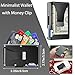Sininwei Minimalist Slim Metal Wallet for Men - Compact RFID Blocking Card Holder with Money Clip | Ultra-Thin Front Pocket Design for Daily Business & Casual Use
