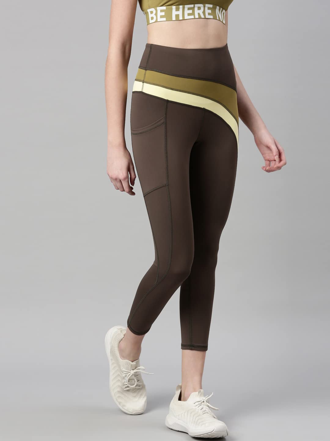 Enamor Athleisure-Dry Fit legginsy solo z wysokim stanem, antybakteryjne i odprowadzające pot, odzież sportowa, legginsy solo dla kobiet-A602
