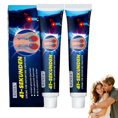 RZXEA 41-Sekunden-Creme, RZXEA Creme für Mann, natürliche Inhaltsstoffe, für die Langfristige Anwendung (2 Stück)