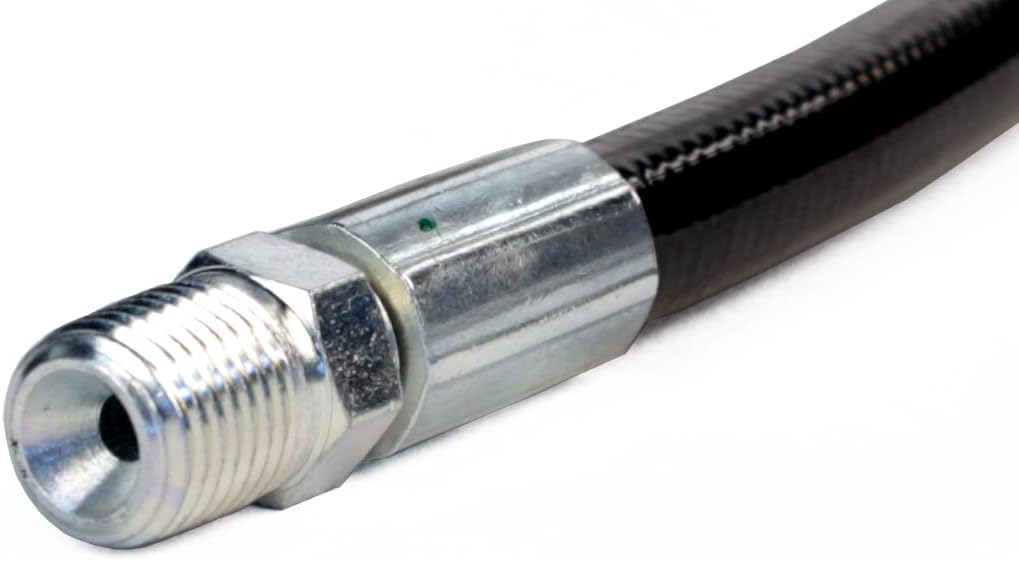 Sewer Jetter Kit Hose & 2 Nozzles 1/4" x 200' Thermoplastic 4000 PSI & 5.5 Orifice Button Nose & Rotating Nozzles