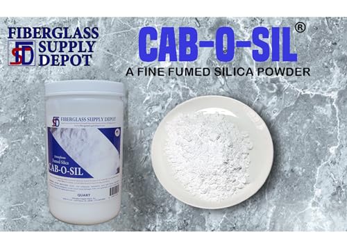 Image of Fiberglass Supply Depot Cabosil Fumed Silica (Quarter Pint Jar) - Resin Thickener for Non-Saggy Putty - Advanced Epoxy Resin Thickener - Professional Thixotropic Agent for Smooth Epoxy