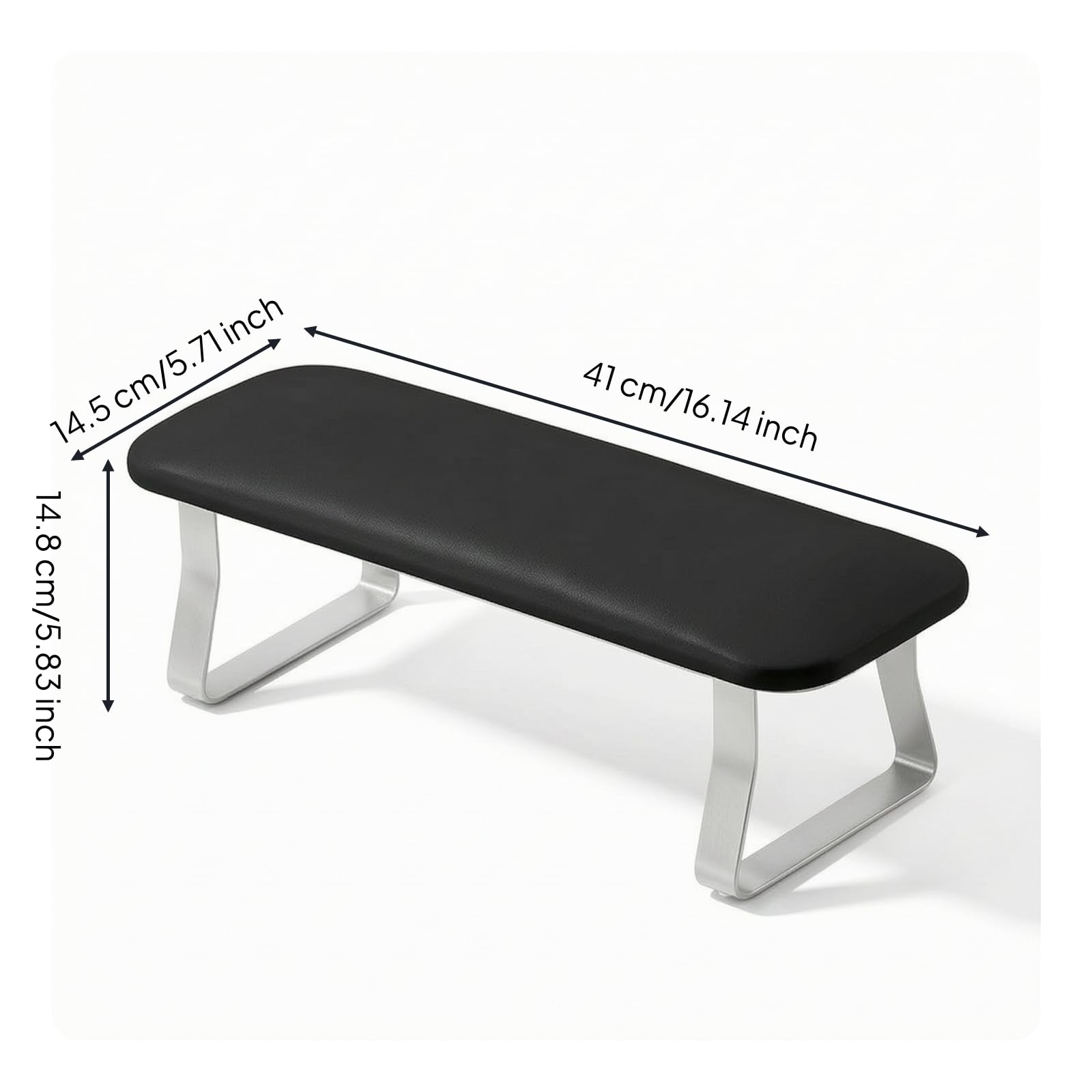 Amagogo Cuscino Pieghevole Poggiapolso Manicure Poggiabraccio Supporto Unghie Poggiapollice in Pelle PU Pulizia Rapida Struttura Acciaio Oscillazione Piano Imbottito Adatto a Estetista Banco Lavoro