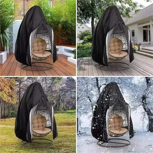 Funda para silla colgante impermeable con cremallera y hebilla para jardín 6