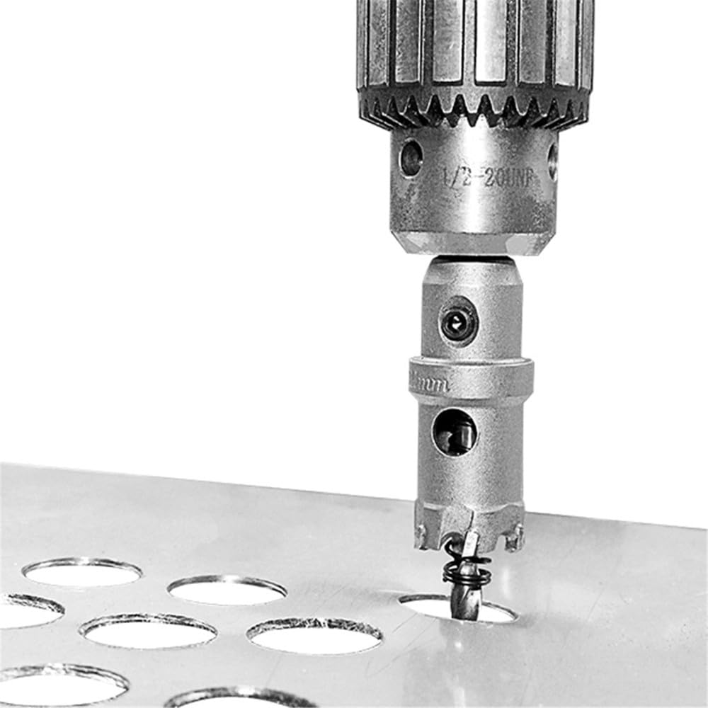 Brocas TCT de 12-100 mm para herramienta de corte de metal de carburo de acero Sierra de orificio central Punta de carburo Perforación de placas de acero gruesas, 75 mm