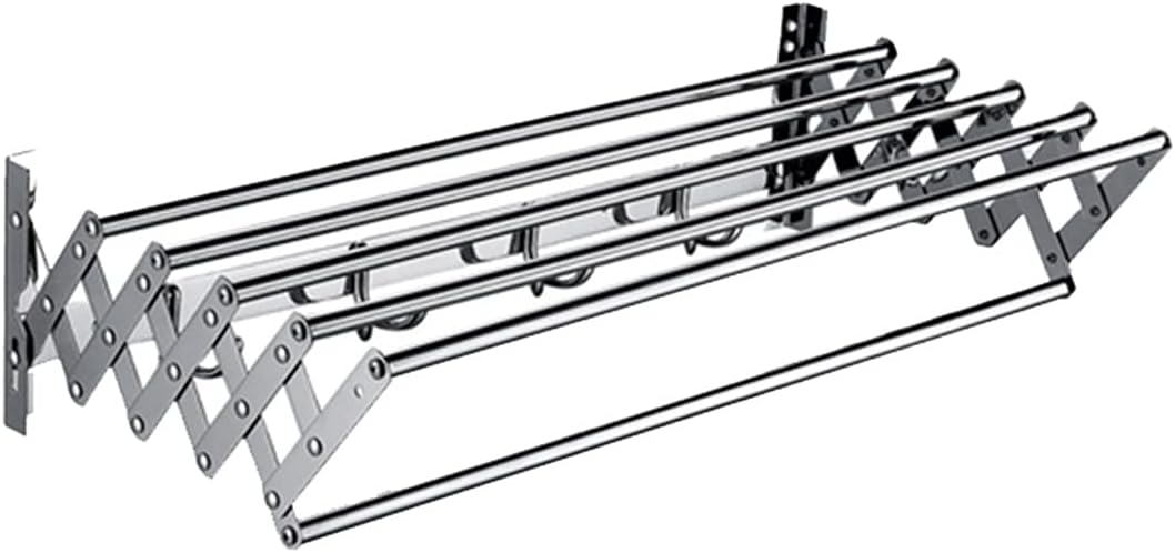 Wall Clothes Airer Folding Mounted Clotheshorse Drying Racks Expandounted Expandable for Indoor Laundry Space Saver Compact Sleek Design,80 * 35cm