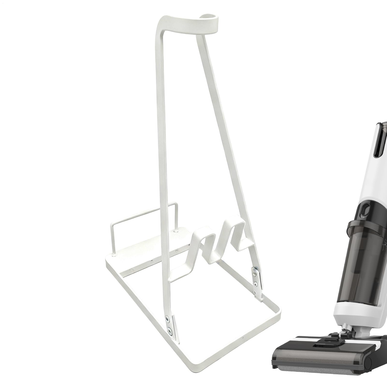 Support pour aspirateur vertical en métal noir universel