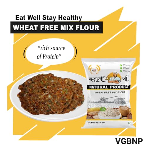 Image of Vasani G Wheat-Free Multi Millet Flour | Mix Grain Atta with Bajra, Jowar, Ragi, Maize, Barley & Kala Chana | Multi Grain | Gluten-Free Atta | No Wheat Flour - 500g