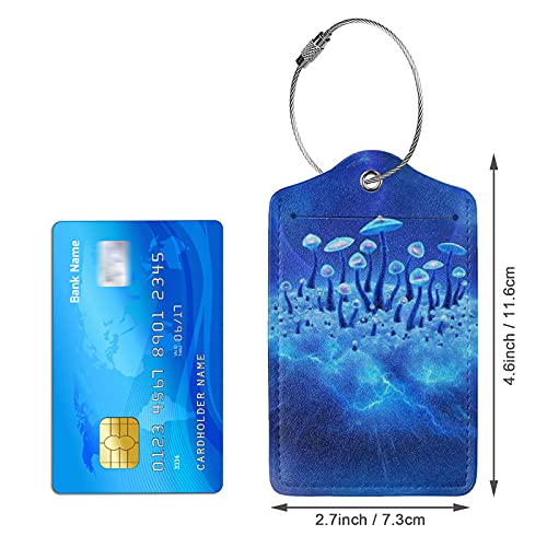 Custom Luggage Tag Personalized Your Own Text, Image, Photo, Logo Customized Travel Suitcases Labels Tags with Full Privacy Card and Stainless Steel Loop, Set of 2 PU Leather Baggage Tags4