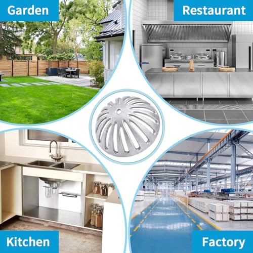 MILEGI Floor Sink Strainer Heavy Duty Aluminum Dome Sink Drain Strainer Floor Drain Cover for Kitchen, Restaurant, Bar, Buffet or Food Service 12" Floor. 5-1/4" Diameter x 2-1/4"H（1PCS） by MILEGI - Image 5