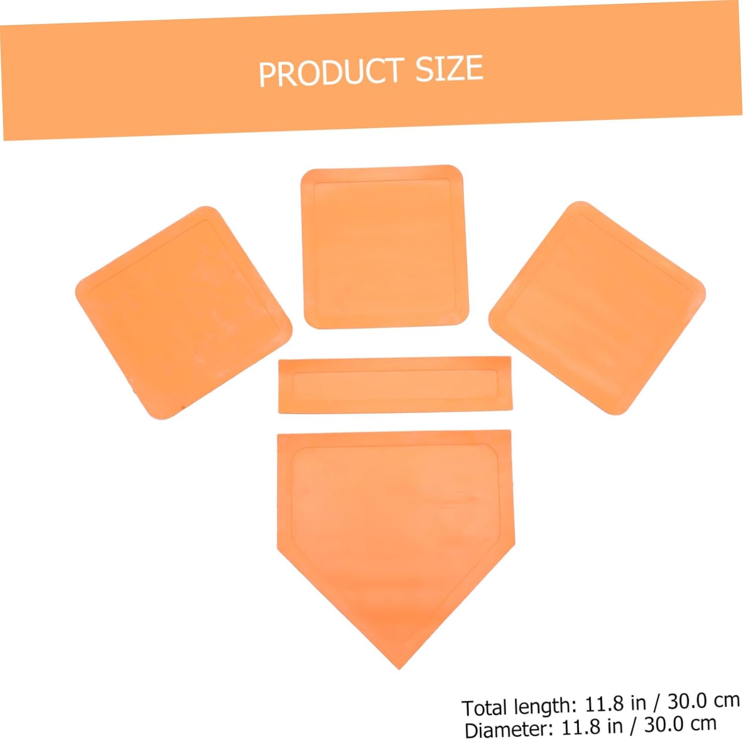 Baseball Softball Rubber Base Set Durable Training Plates for Backyard School and Camps Tear-Resistant Kit