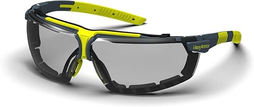 HexArmor VS300G - Gafas de seguridad con junta de espuma reemplazable, lente gris del 23%, revestimiento antivaho TruShield