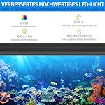LED Aquarium Beleuchtung, DIY Vollspektrum Aquarium Licht mit APP Steuerung Fernbedienung, Fish Tank Lamp mit Timer, 20 Farben und 10 Helligkeitsstufen, 8W Aquarium Lampe für 40-60CM Tank – Bild 3