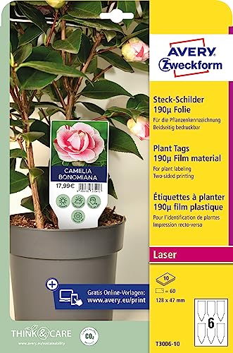 Avery Confezione 60 Cartellini Per Piante 128X47Mm - 2
