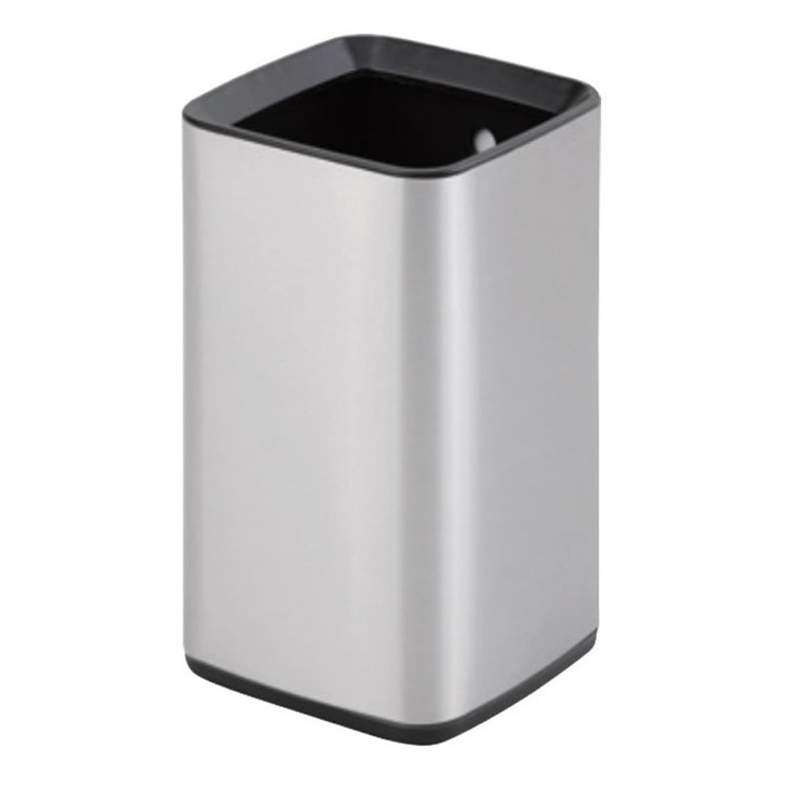 Poubelle carrée 3,1 gallons métal argent avec seau amovible bureau