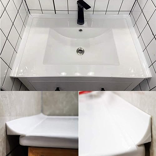 Miniatura 4 de Barrera de agua de 67 pulgadas para fregadero, protector contra salpicaduras de cocina, protector de agua de esquina de ducha para borde de bañera,