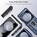 VEGO for Galaxy Z Flip 5 Case, Samsung Z Flip 5 case with Screen Protector & Hinge Protection, 360° Ring Kickstand, Full Body Protective Cover Case for Samsung Flip 5 2023 - Navy Blue