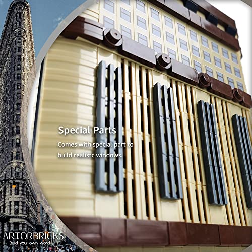 Artorbricks Architectural New York Flation Building Large Collection Building Set Model Kit And Gift For Kids And Adults, Compatible With Lego (838 Pieces) #TOP3