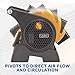 Lasko 3-Speed Pro-Performance High Velocity Utility Floor Blower Fan-with Accessory Outlets and Circuit Breaker, Yellow 4900