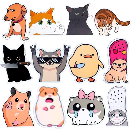 Imanes decorativos animales Meme 12 piezas miniatura 1
