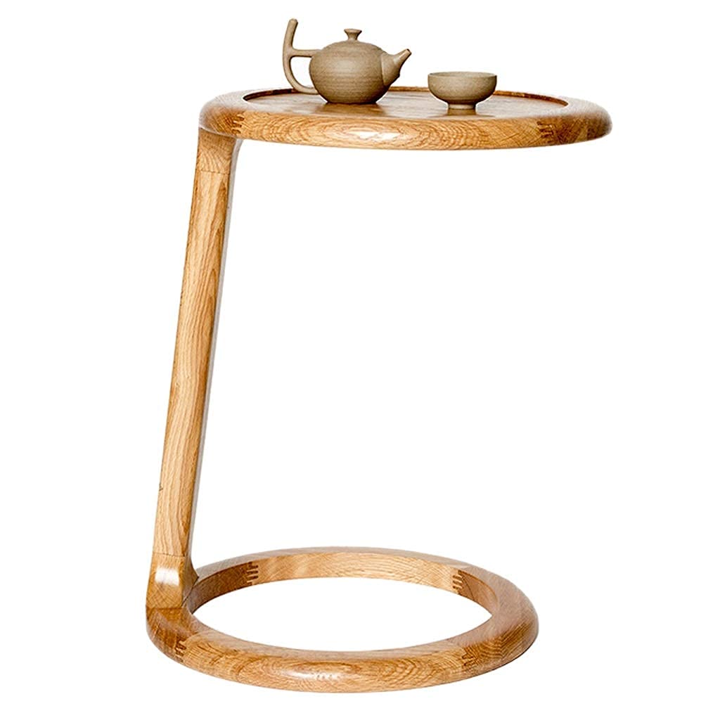 Table café élégante bois massif noyer au fini raffiné pour canapé