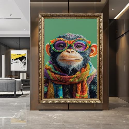 Tableau singe rigolo sans cadre pour habiller un grand mur vide - 3