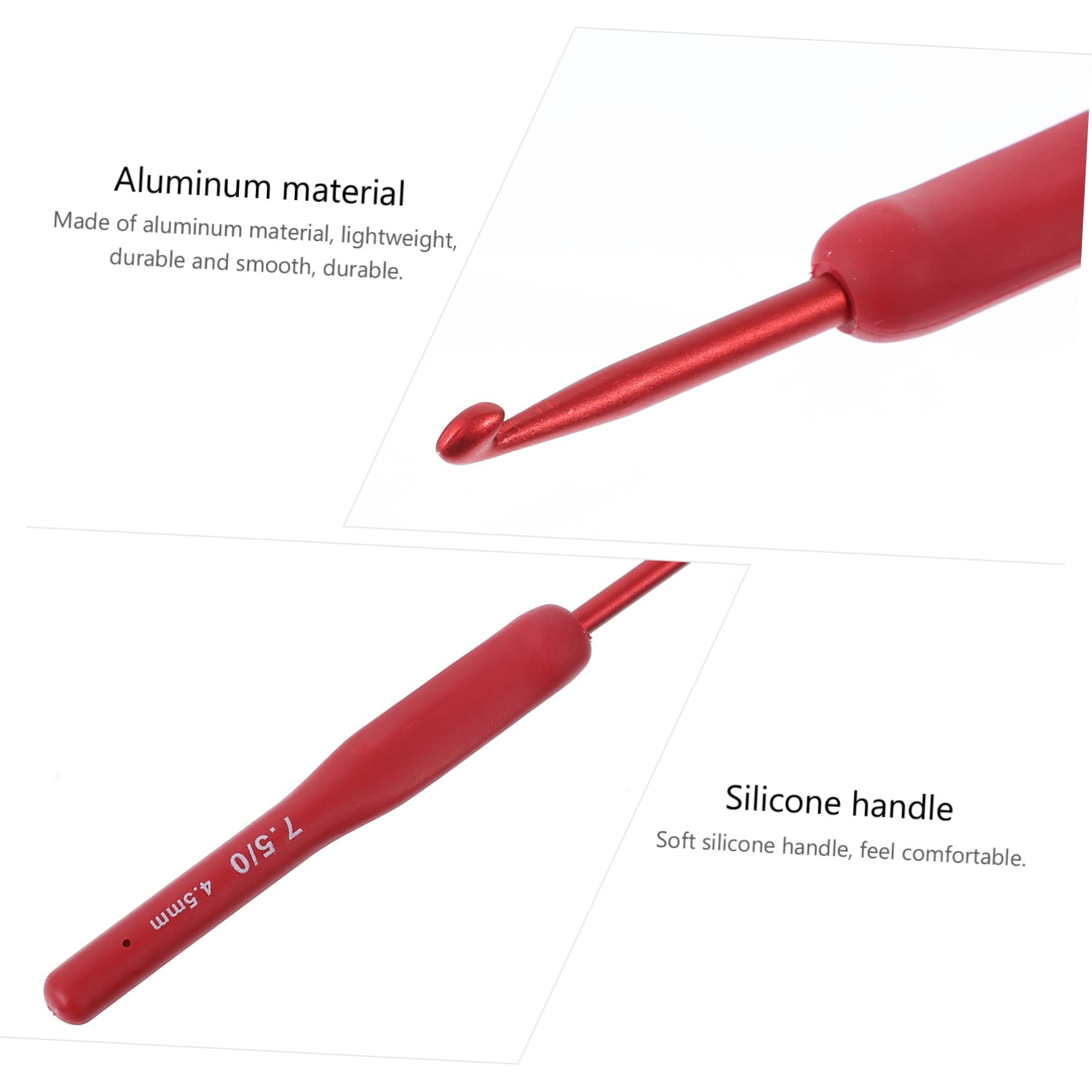 SHINEOFI 27pezzi Ganci Per Uncinetto Ergonomici Alluminio Con Silicone Kit Completo Per Lavori e Fai Da Te Strumenti Cucito Per Principianti e Esperti