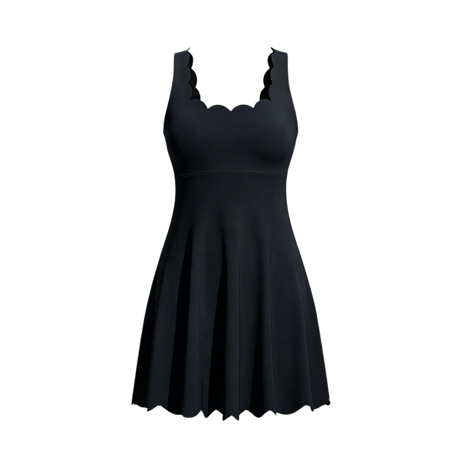 Tennis Dress Atmungsaktiv Eng Anliegend Rückenfrei Sportliches Performancekleid mit Integriertem Shorty Fitnesskleid für Aktive Frauen