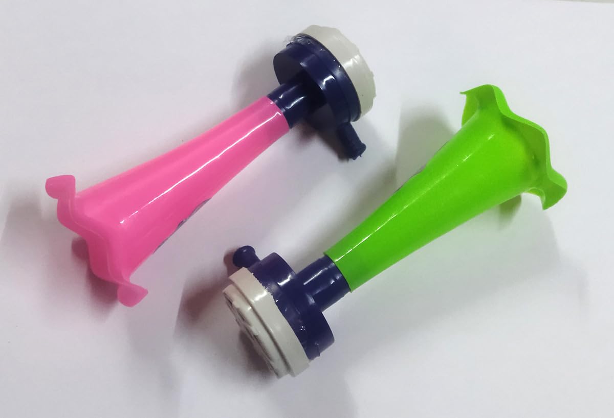 Generic Multicolour Plastic Trumpet Toy (5 inch) 2 Pcs