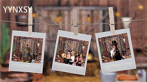 Yynxsy Western Cowboy Backdrop Western Party Supplies Decorations Wild West Decor Rustic Wooden House Barn Photography Background For Kids Boy Children Boy Baby Birthday Banner Photo Booth7 X 5 Ft #TOP4