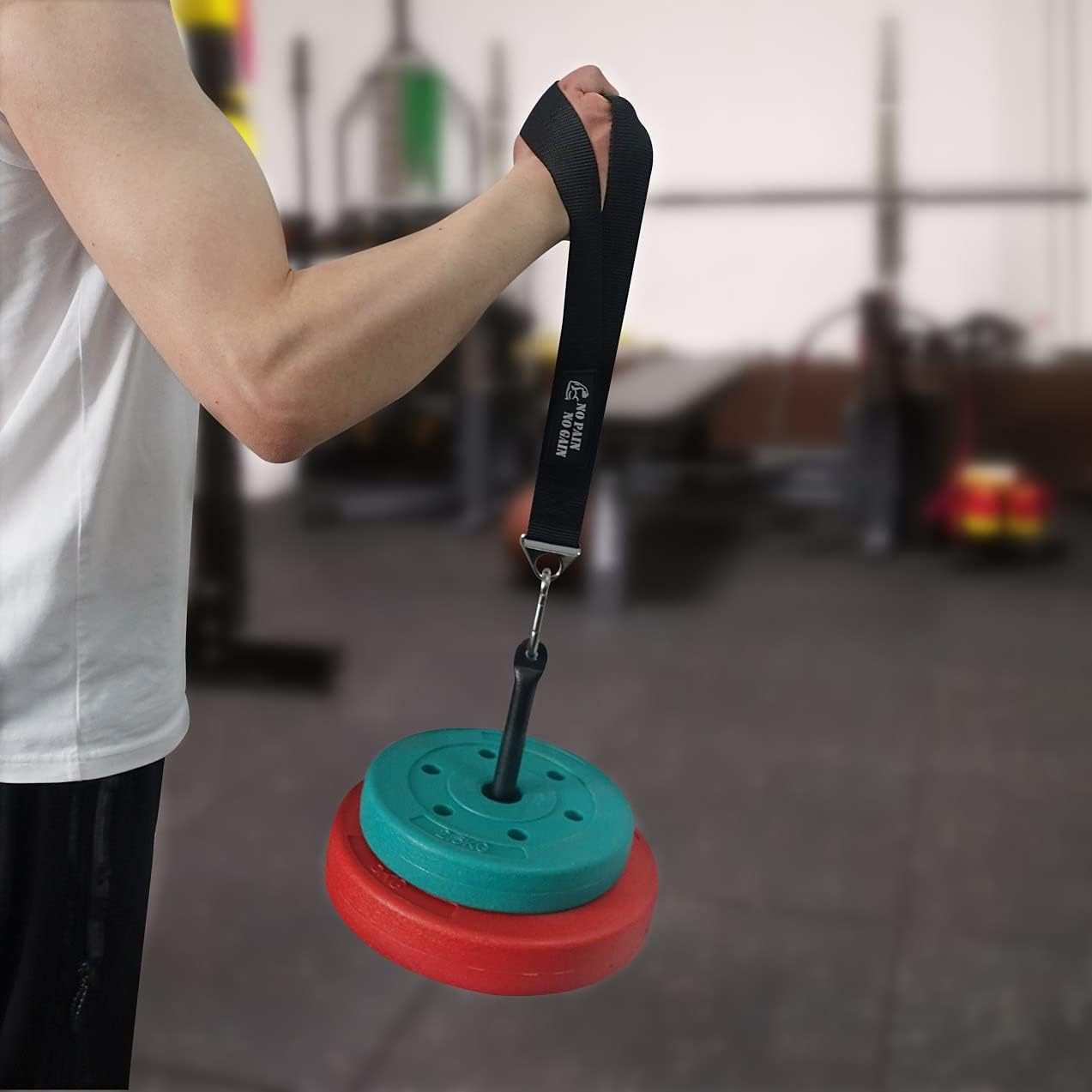 Arm Wrestling Training Strap Belt Hand Grip Arm Finger Forearm Exerciser Strengthener for Cable Machine and Free Weight๏ผweight not include๏ผ