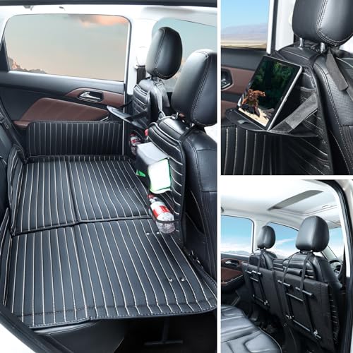 Non Inflatable Car Mattress, Folding Car Bed Backseat Mattress, Truck Mattress, Back Seat Bed for Truck SUV Car Camping, Car Bed Back seat Extender for Kids/Dogs (with Adjustable Bracket)