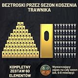 HAUSPROFI 60 x tytanowe ostrza zapasowe do MOVA 600, 600 zestawów, 1000, LiDAX Ultra & NAVAX AWD robot koszący, certyfikat DIN EN 50636-2-107, 60% bardziej trwały, w zestawie śruby zabezpieczające i