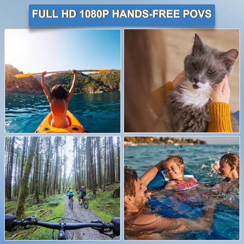 FHD 1080P Thumb Action Camera,POV Cameras Wearable Small Body Camera,Portable Vlogging Hands-Free POV Recording Sport Action Video Cam, Helmet Cam for Pet Walking,Cycling, Motorcycle(32GB,Black) - Image 6