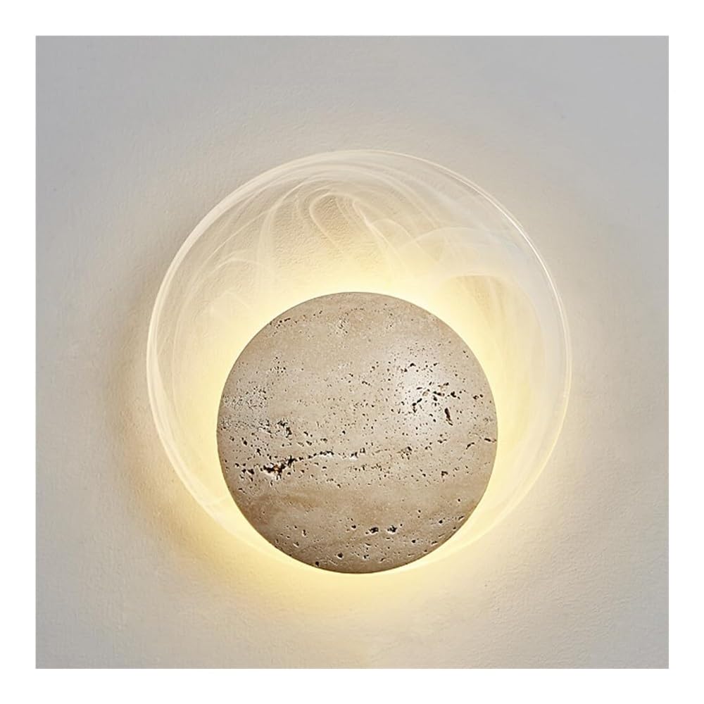 Applique extérieure en travertin jaune art de la table luminaire chic