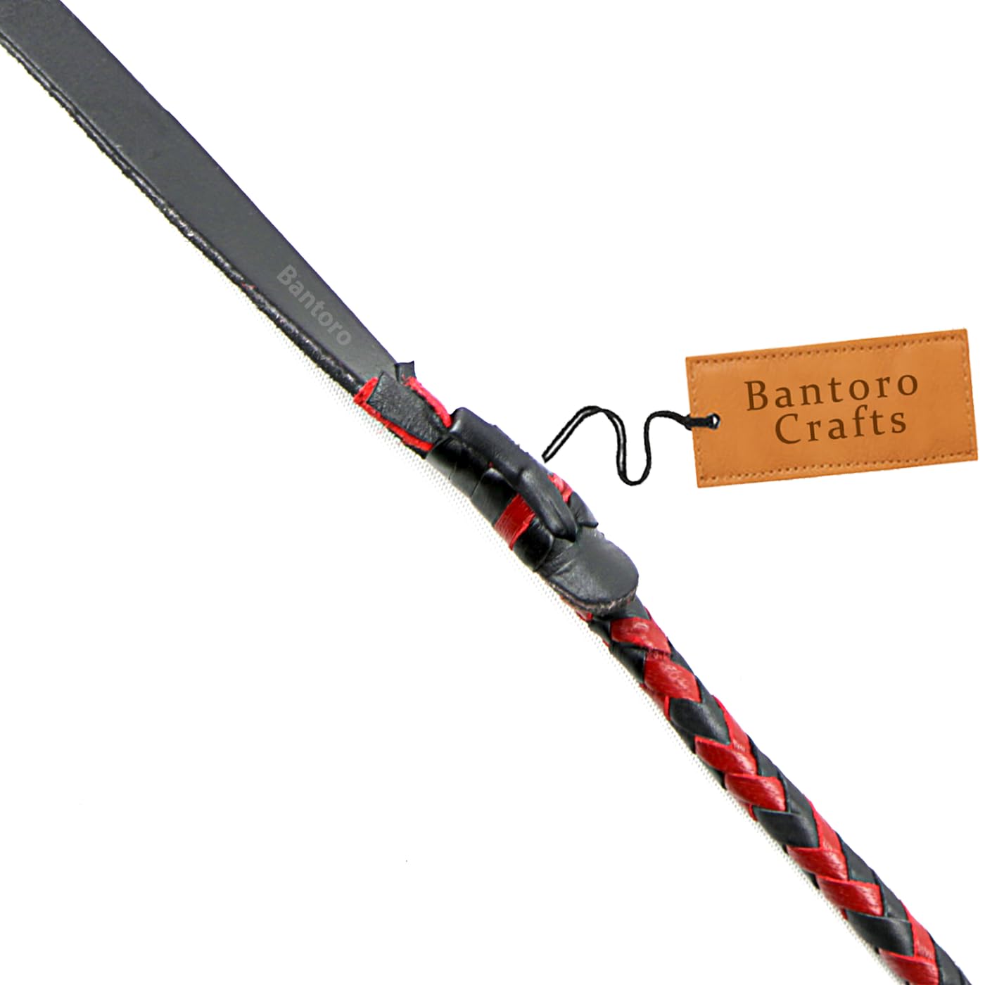 Rosso e Nero Frusta in Pelle di Canguro Bullwhip16 Trecce Fili Pelle Intrecciata Frusta Che schiocca Forte