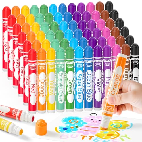 Shuttle Art 60 Pack Dot Markers 12 Colors x 5 Sets Washable Bingo Daubers Fun Art Supplies for Kids and Preschoolers Non Toxic Water-Based
