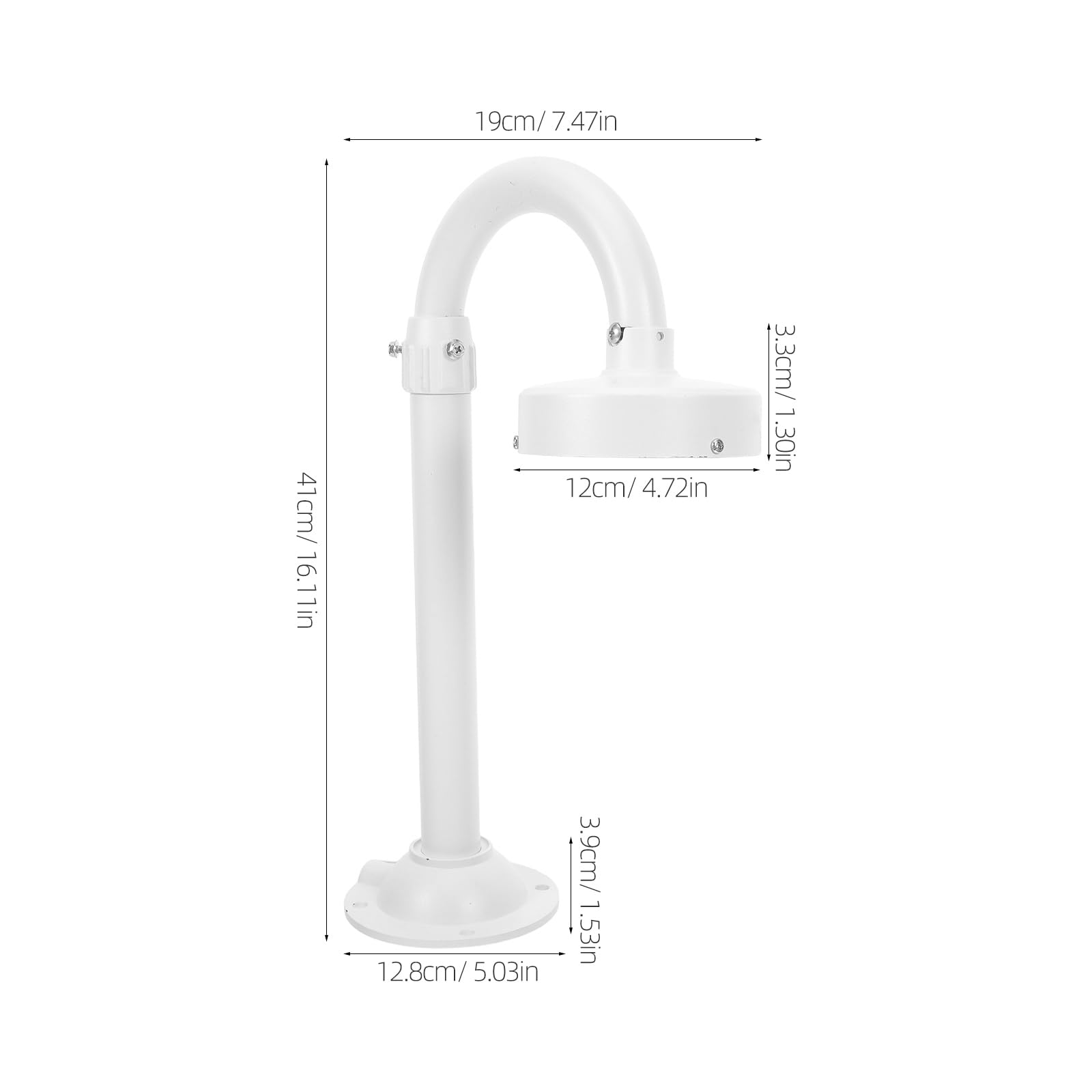 Ipetboom Soporte Telescópico para Cámara de Seguridad Ajustable 30-60 Cm Aleación de Aluminio Resistente Soporte de Pared para Cámara Interior y Exterior Montaje Vigilancia