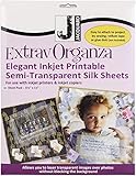 Jacquard Ink Jet Fabric 8.5'' x 11'' Silk Organza Sheets (30 Pack)