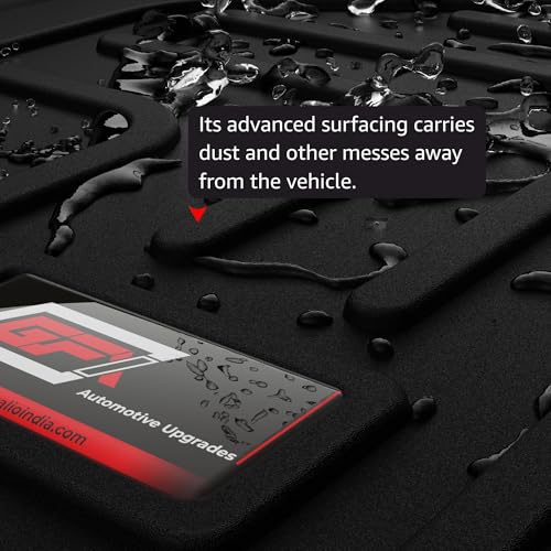 Image of GFX Tpv Premium 3D Life Long Car Floor Mats Compatible with Scorpio N 2022 Onward (Automatic), Black