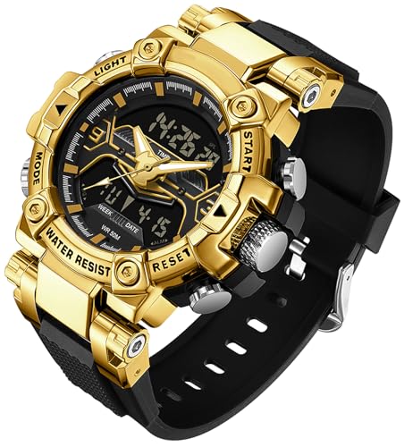 Montre homme sport noire findtime antichoc avec alarme dateur et double affichage horaire