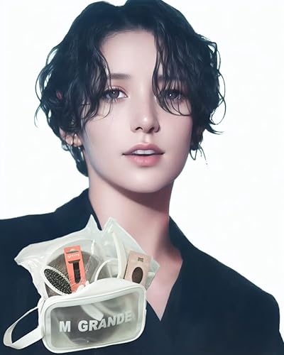 MGRANDE Peluca de línea premium 【 Active Top Stylist Produces】 Juego de 6 artículos de línea de color interior para hombre, peluca original corta y