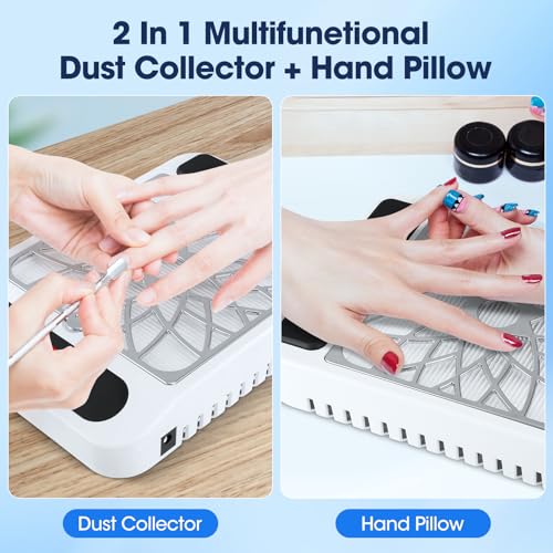 Aspirateur manucure poussiere ongle 80W haute puissance à filtre - 5