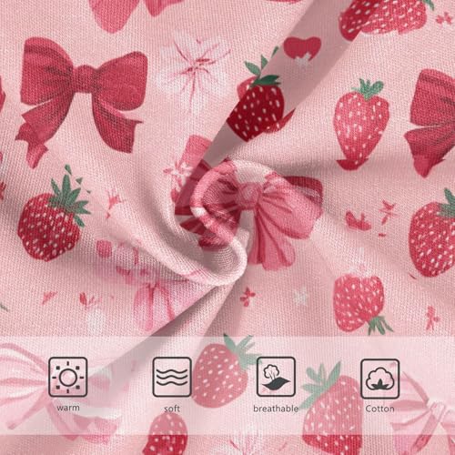 Wusikd Bows Strawberry Girls' Underwear Cotton Girls Briefs Soft Toddler Underwear 2T3
